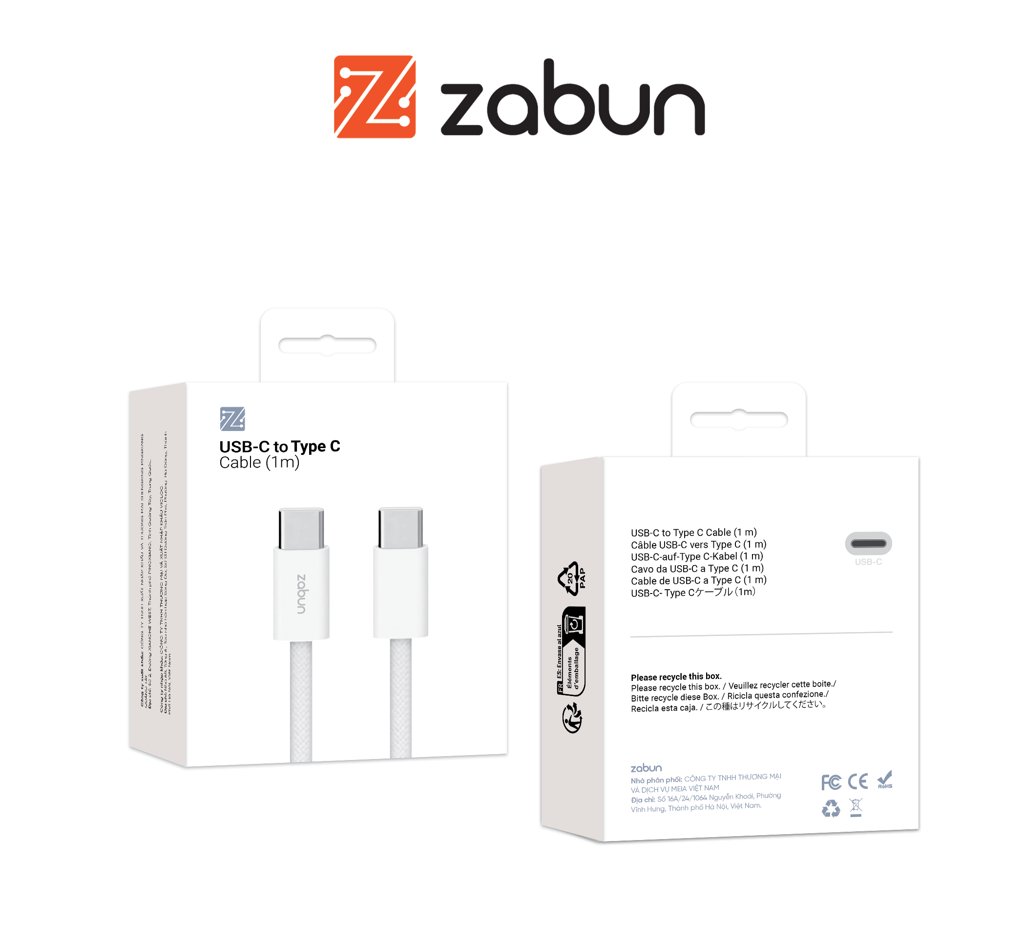 Cáp sạc Zabun  S03 chân Type C- Type C